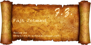 Fajt Zotmund névjegykártya